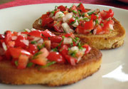 Bruschette con Pomodoro e Finocchio