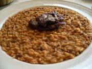 Risotto with Chicken Livers, Sherry and Truffle Oil
