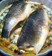 Baked Marinated Sea Bass