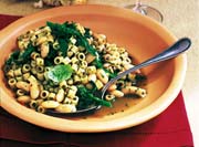 Ditalini with Pesto, Beans, and Broccoli Rabe