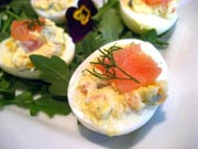 Hard Boiled Eggs With Smoked Salmon