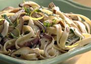 Fettuccine with Asparagus and Mushrooms