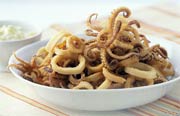 Fried Calamari with Peperoncini Mayonnaise