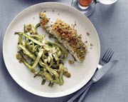 Halibut with Asparagus and Fennel Salad