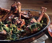 Braised Lamb Shanks with Swiss Chard