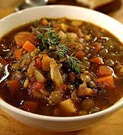 Calamari and Lentil Soup