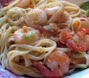 Linguine with Shrimps in Saffron