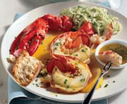 Steamed Lobster with Lemon-Herb Butter