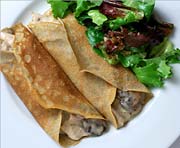 Crepes with Wild Mushroom Ragu