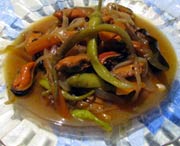 Mussels with Green Peppers