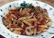 Penne ai Frutti di Mare e Basilico