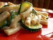 Penne with Herbs, Zucchini and Goat Cheese