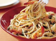 Perciatelli with Shrimp and Garlic Breadcrumbs