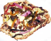 Grilled Pizza with Spicy Italian Sausage