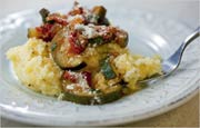 Polenta with Prosciutto, Zucchini and Squash (Gluten-Free)