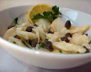 Salted Cod with Olives And Capers