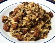 Sausage and Ramp Risotto