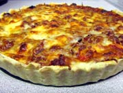 Salami, Sausage, and Mozzarella Tart