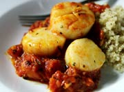 Scallops in Tomato and Rosemary Sauce