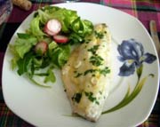 Sea Bass with Parsley Puree