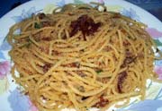 Spaghetti with Seasoned Bread Crumbs