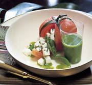 Tomatoes Stuffed with Fresh Mozzarella and Basil